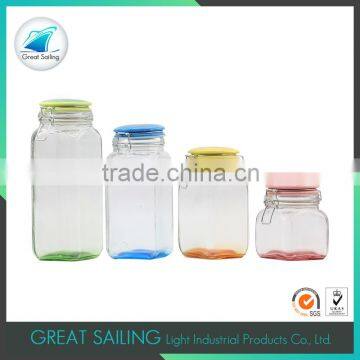 food keeping ceramic lid colored glass storage jars locking lids