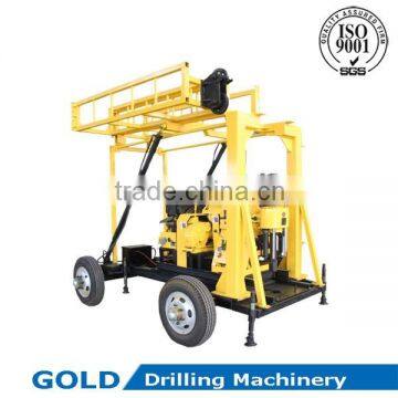 Multi-usage hydraulic support arm trailling drilling rig