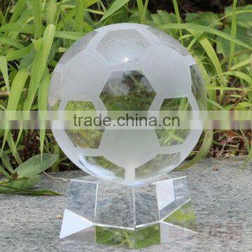 3d laser crystal football decoration