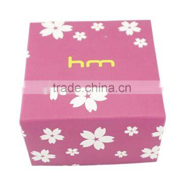 Fashion watch box flower printing cover paper boxes watch goft box with soft pillow