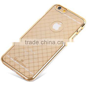 LZB Hot selling luxury electroplating back cover for iphone 6 plus hard case