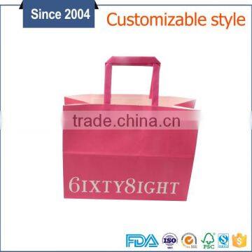 Low Price China Supplier Custom Color Logo Printed Pink Paper Bag photo-5