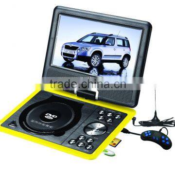 Eccellent home DVD VCD EVE players 9 inch portable dvd player with 18650 play longtime battery