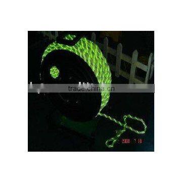 yellow-green brightness water rescue rope