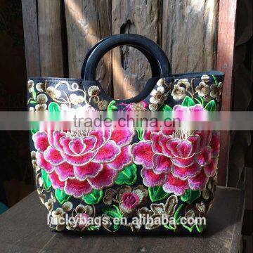 2016 Wax Fabric Lady Handbags , Tote Shouder Bags Handbag for Women