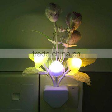 BBY-1503W2 LED mushroom colorful night light with sensor