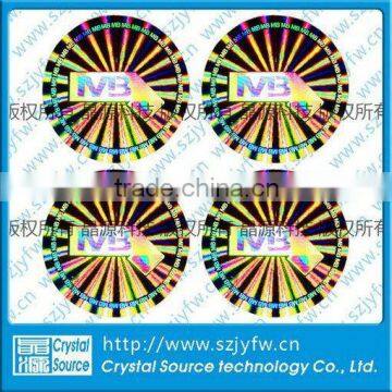 3D laser hologram sticker waterproof feature printed secure labels