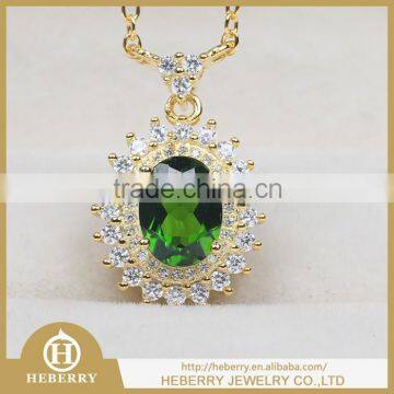 precious gemstone crystal teardrop pendant for necklace