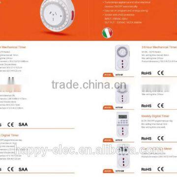 Timer Socket Plug-in ,On-Auto, SAA, CE, ROHS,Indoor Programmable Mechanical Timer Socket photo-4
