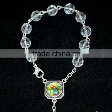 glass rosary beads catholic necklace in yiwu,free rosary bead necklace,glass crystal rosary bead necklace