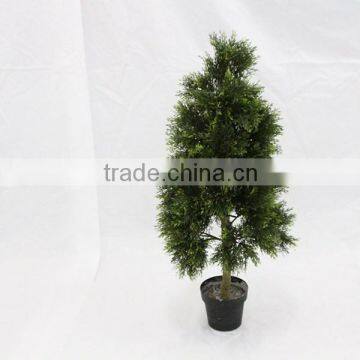 120cm Green Artificial Plastic Cypress Tree Wood Trunk