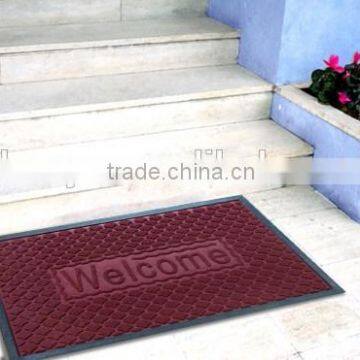 Non-slip recycled rubber needle punch door floor mat