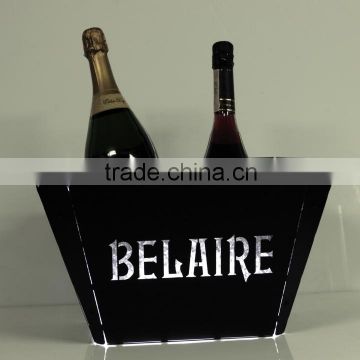 Belaire acrylic led ice bucket, custmized led illuminated ice bucket