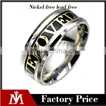 Hot Selling Unisex Shiny Wedding Band Jewelry Stainless Stainless Ring