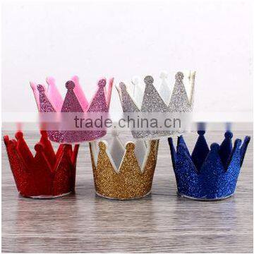 Cheap Glitter crowns with hair ribbon accessories