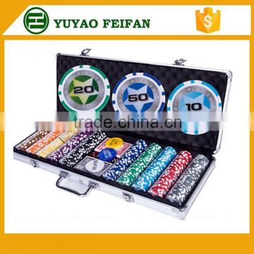 500 PCS Casino Poker Chips Set 11.5 Gram With Aluminum Case