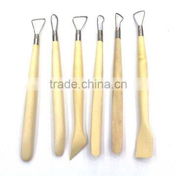 6pcs Hand Clay Pottery Tools Set With Steel Ribbon Blades /sculpting Tools