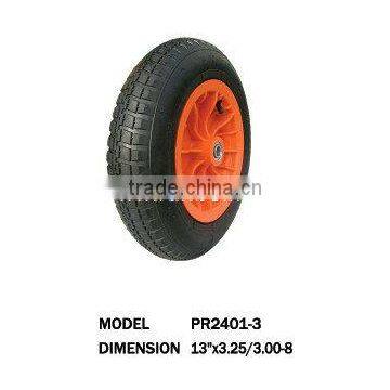 pneumatic inflatable wheel for wheelbarrow