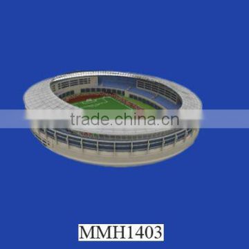 Unique round polyresin football stadium model