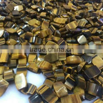 Natural yellow optimized precious cut tiger eye stone