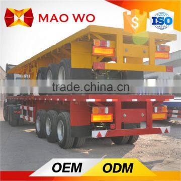 Double Used Utility Flatbed Container Semi Trailer photo-6