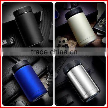 New Design 304 Double Layers Stainless Steel Dermatoglyph Lid Rubber Paint Body Office Gift Vacuum Thermal Insulation Cups photo-5