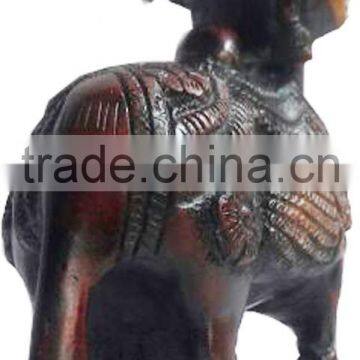 Brass Human Cow Sculpture photo-3