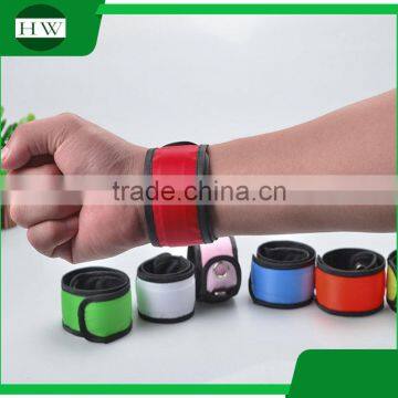 sports Sweat Resistant High Visibility Safety flash LED wristband wrist band running glow led slap bracelets snap band
