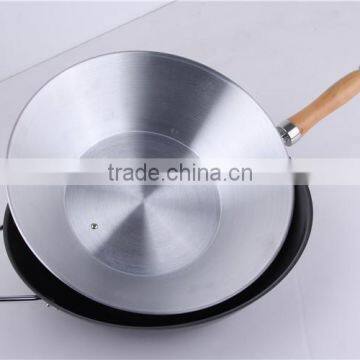 FDA Certificate Wooden Handle Flat Bottom Cookware Wok Nonstick Pan Set