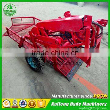 Two row peanut harvester for tractor