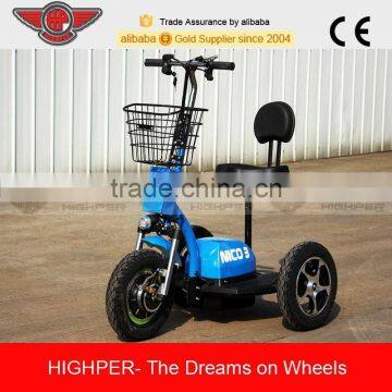 Adult 500W 48V20AH Electric Three Wheel Mobility Scooter, Handicapped Scooter with CE