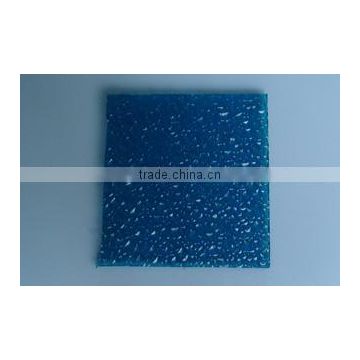 polycarbonate blue embossed sheet for indoor decoration