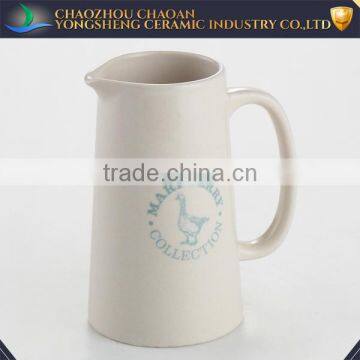 House use ceramic water filter pitcher with printing logo for customer