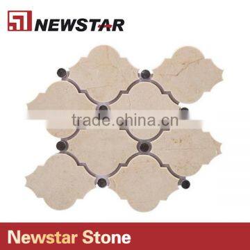 Newstar Crema Marfil Natural Marble Bathroom Wall Tile Spanish Lantern Mosaic photo-4
