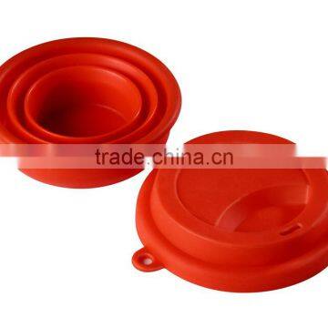 Collapsible Silicone Travel Coffee Tea Cup, Camping Travel Cup BPA Free photo-3