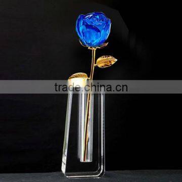 2016 Elegent K9 Crystal Rose With Beauty Vase for Wedding Favors or Home Decoration photo-3