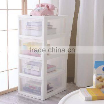 Plastic 4 Tier Multi Drawer Storage Cabinet