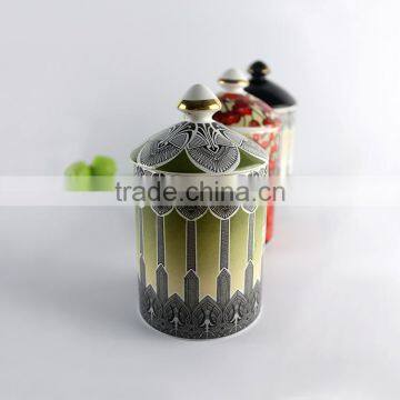 Set Of Three Votive Wedding Decoration Ceramic Tea Light Holder Candle photo-4