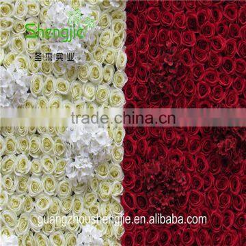 SJLJ013440 High Quality Artificial Flowers Wall / Wedding Backdrop Artificial Flowers Wall photo-4