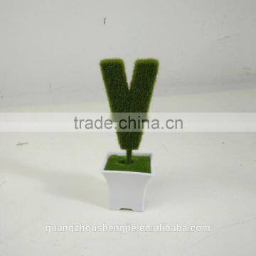 Mini Bonsai Artificial Letters Grass for Decoratrion photo-4