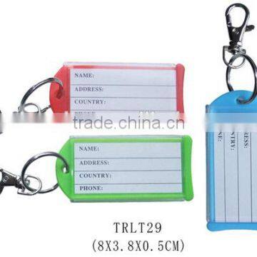 Rectangle Keychains luggage tag Insert Photo Keyrings blank luggage tag