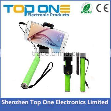 Wholesale Colorful Super Mini Size Cable Take Pole Selfie Stick With Cable for Iphone and Android Smart Phone photo-3