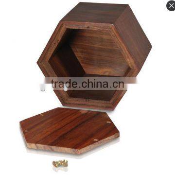 Elegant Pine Wood Pet Funeral Urn Chinese Funeral Supply photo-2