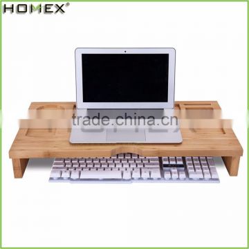 Bamboo Monitor Riser Stand Computer Laptop Stand/Homex_FSC/BSCI Factory