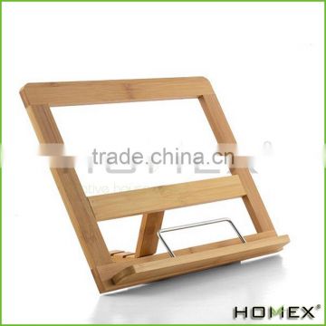 Bamboo cookbook holder /book stand wood Homex-BSCI