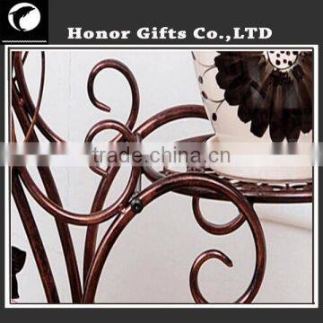 Decorative Cast Iron Plant Stands Metal Flower Shelf photo-4
