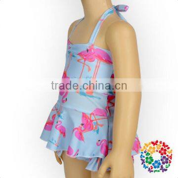 Ruffle Halter Top & Underwear Little Girls Swimwear Models Beachwear Beach Suit photo-4