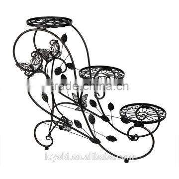 Classic Plant Stand Shelf Holds Garden 3 Tier Iron Flower Pot Stand photo-2