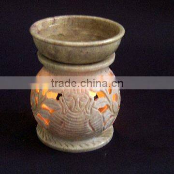 Soapstone Aroma Oil Burner Lamp Aroma Fragrance Diffuser