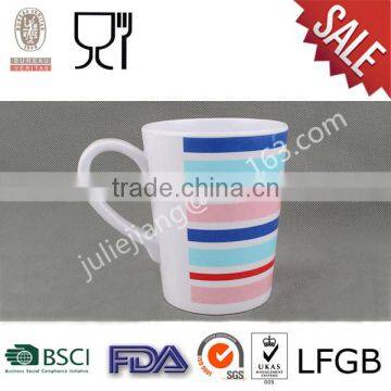 Rainbow Stripe Cup with safe dish Melamine